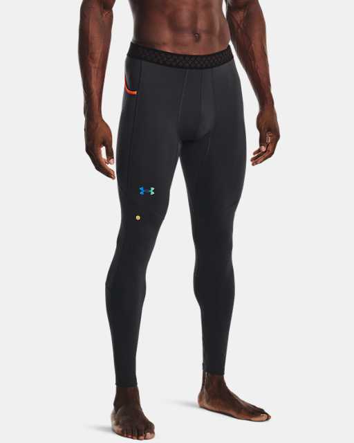 Under Armour Project Rock Core Mens Compression Tights Black Training Workout UA 